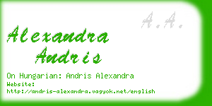 alexandra andris business card